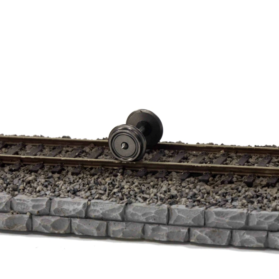 24Pcs Échelle HO 1:87 36 Pouces CC Roues en Métal Pour Trains Miniatures C8724 - Immagine 4 di 4