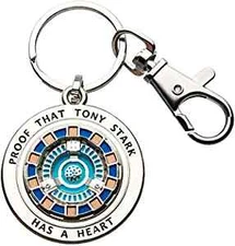 Marvel, Iron Man Keychain - PROOF THAT TONY STARK HAS A HEART 3D Metal Key Chain
