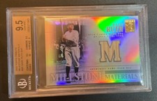 2002 Babe Ruth TOPPS TRIBUTE Bat Milestone Materials MIM-BR BGS  9.5 GEM Relic