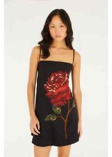 Farm Rio Brazil Rosalia Black Dress Size L