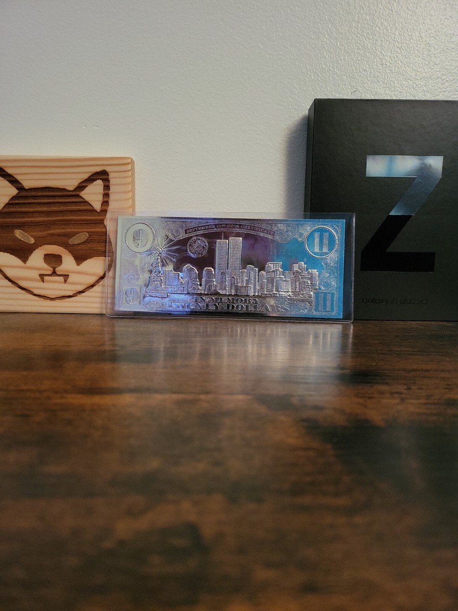 9/11 National Collector's Mint Silver Leaf Commemorative Bill ($20