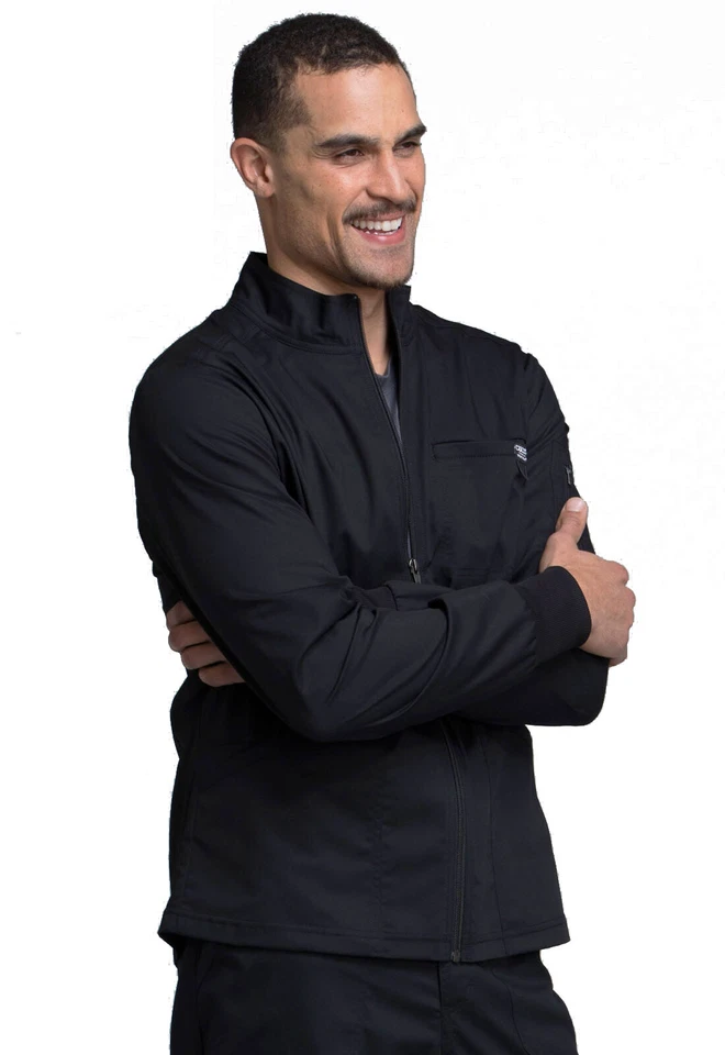 Cherokee Workwear Jacket WW320 BLK Black Revolution Men Zip Front Free Shipping - Image 4 of 4