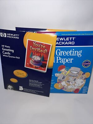 Two New NIP Sealed Hewlett Packard HP Greeting Card Paper 20 Sheets ...