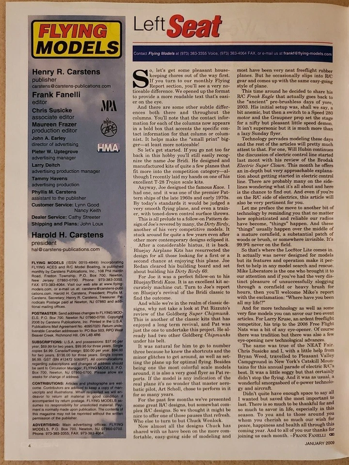 Flying Models Magazine - Lot of 9 - 2009 Foto 2 de 4