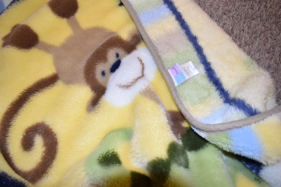 G4 JUST BORN Safari Jungla Mono Cebra Minky Peluche Acrílico Bebé Cuna Manta Foto 2 de 3