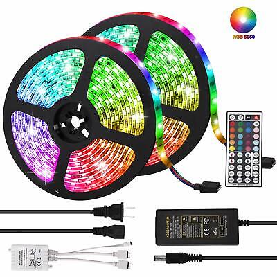 10M 300 LED Strip Light SMD 2835 RGB Flexible+24/44 Key IR Remote 12V