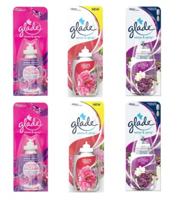 6 Ricariche per Diffusore Elettrico GLADE SENSE \u0026 SPRAY Fragranze Assortite  casa | eBay