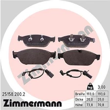 Zimmermann brake pad set, disc brake 25158.200.2