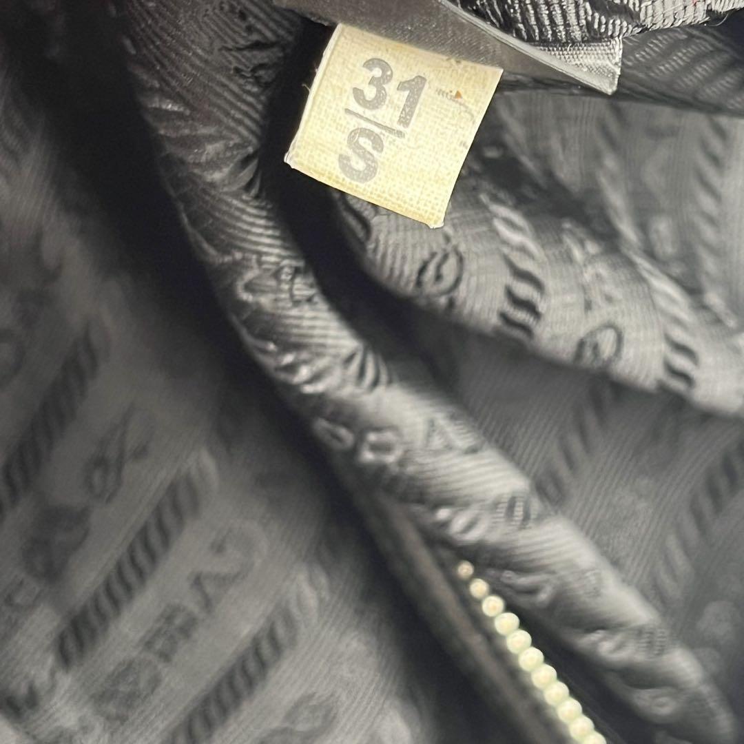 PRADA Skull Studs Tote Bag Triangle Logo Nylon Leather Black PRADA Skull Studs Tote Bag Triangle Logo Nylon Leather Black
