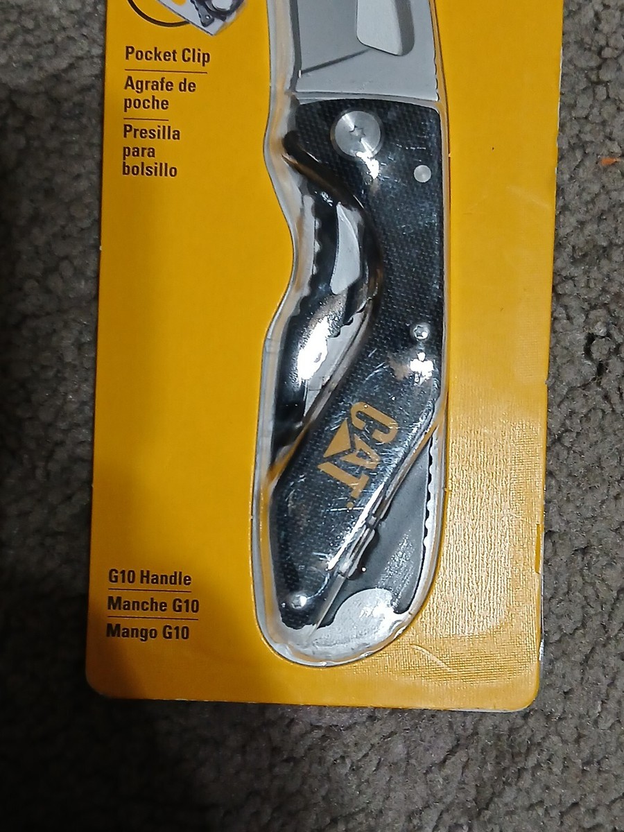 Cat 6-1/4 in. Folding Skeleton Knife with Bottle Opener Polished
