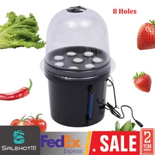 PP Hydroponics Seedling + Cloning System Aeroponic Propagation Kit 8 Plant Sites
