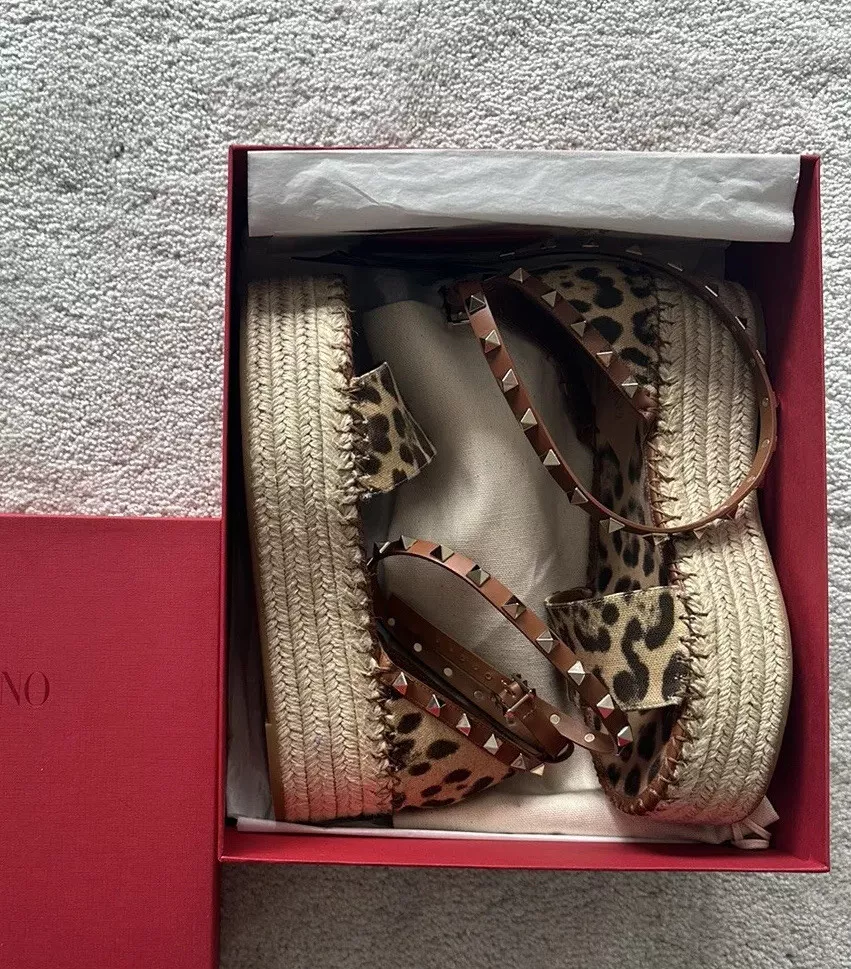 Leopard hotsell platform espadrilles
