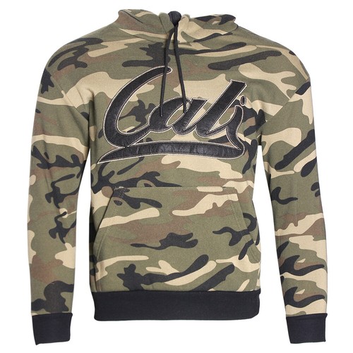 Men's Camo Hoodie Cali Embroidered Casual Fit Sweater - Picture 2 of 39