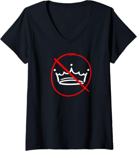Womens No Kings V-Neck T-Shirt