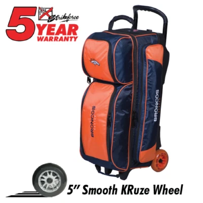 KR Strikeforce NFL Denver Broncos 3 Ball Roller Bowling Bag