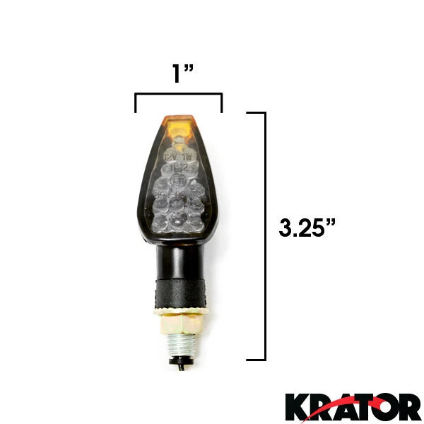 Motorcycle Replacement Mini Turn Signals Blinkers Amber Indicators Smoke Lens - Image 2 of 4