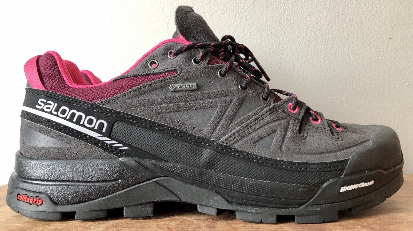 NUOVE scarpe da trekking Salomon X ALP LTR Contragrip Gortex da donna taglia US 8 5 EU 40 2 3