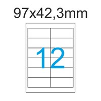300 Etiketten 97X42,3 Mm 25 Blatt A4 Klebepapier Weiß 97X42 Luma Aufkleber