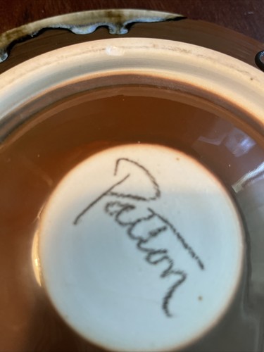 Matthew Patton Art Pottery Bowl Orcas Island Studio Wall Hanging Signed Large - Picture 12 of 12
