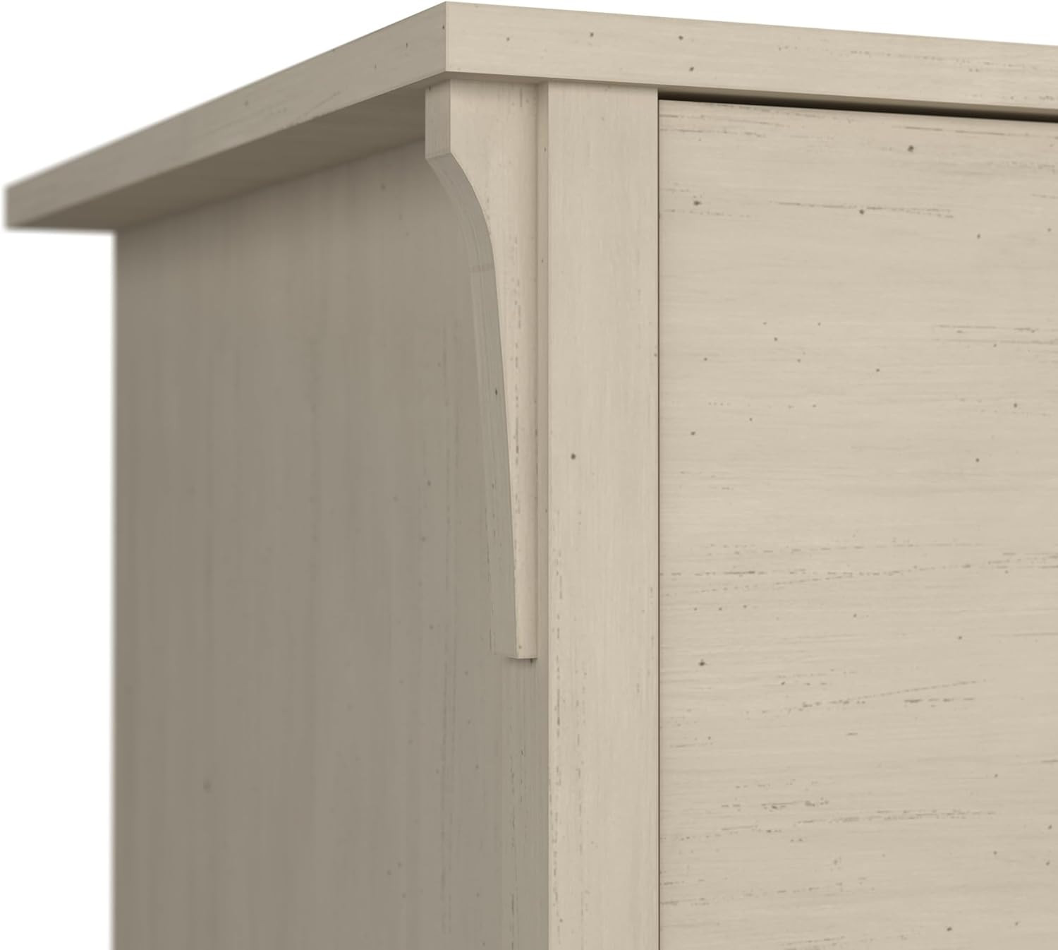 Bush Furniture Salinas 6-Cube Organizer in Antique White for Home and Office