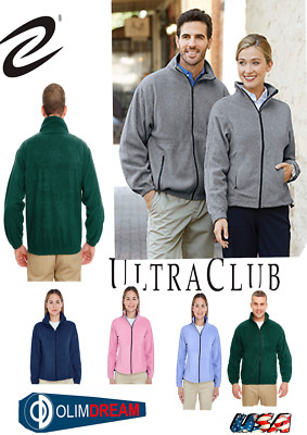 UltraClub Mens Iceberg Fleece Full-Zip Jacket 8485