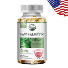 Saw Palmetto 1000mg - Premium Prostate Health Support Supplement for Men 120Caps