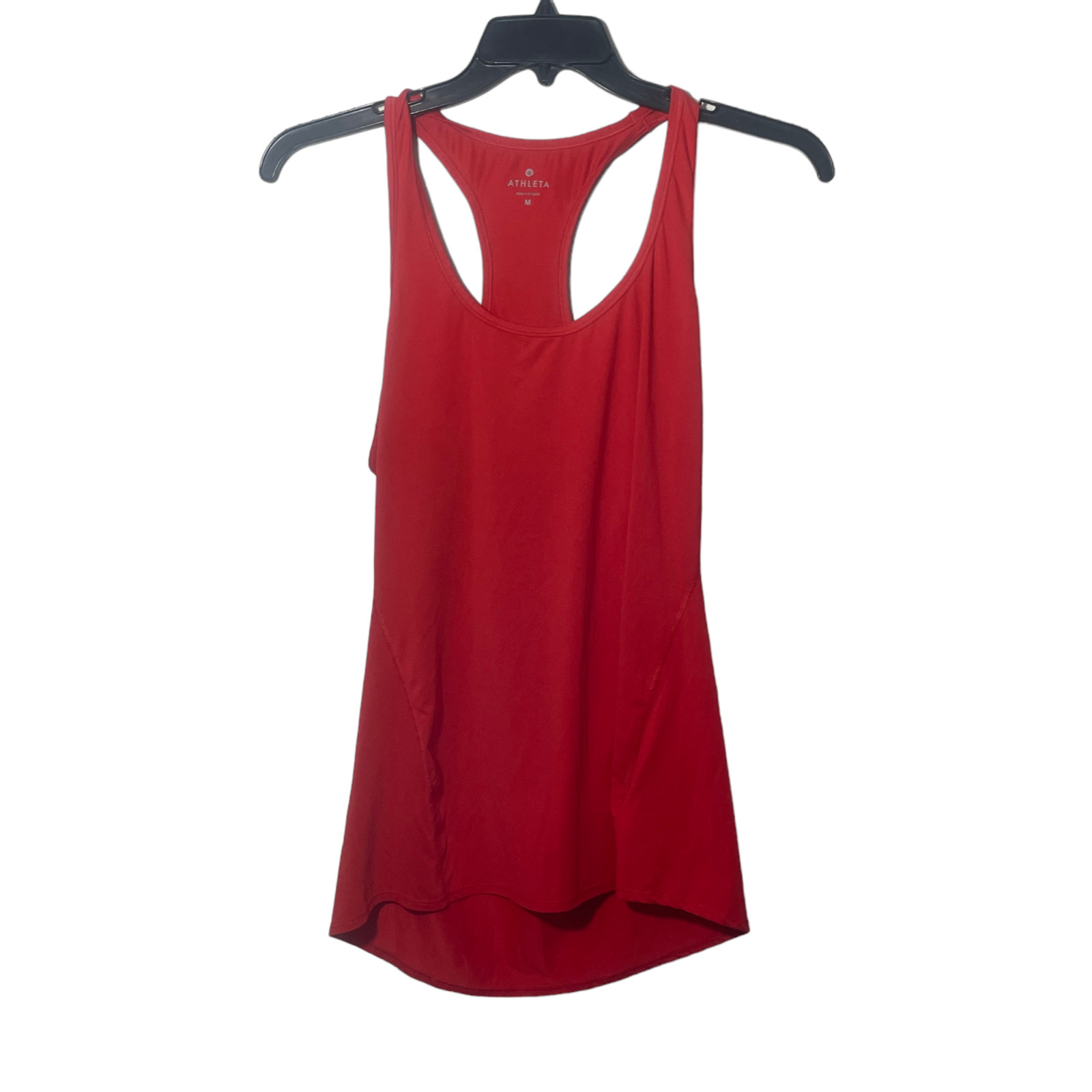 Athleta Medium Red Razor Back Tank Shell Sleevele… - image 4