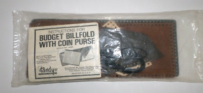 Vintage Tandy Budget Billfold with Coin Purse Kit No 4094 Sealed  Wallet Kit NOS