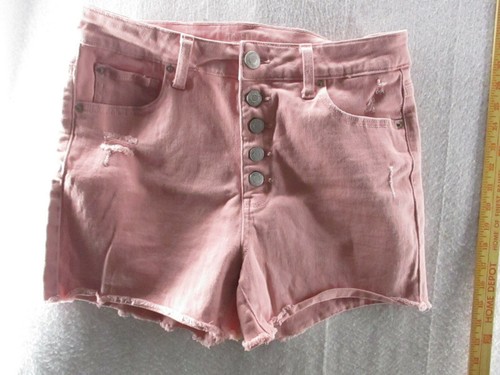 tru High-Rise Pink Denim Shorts Size 
