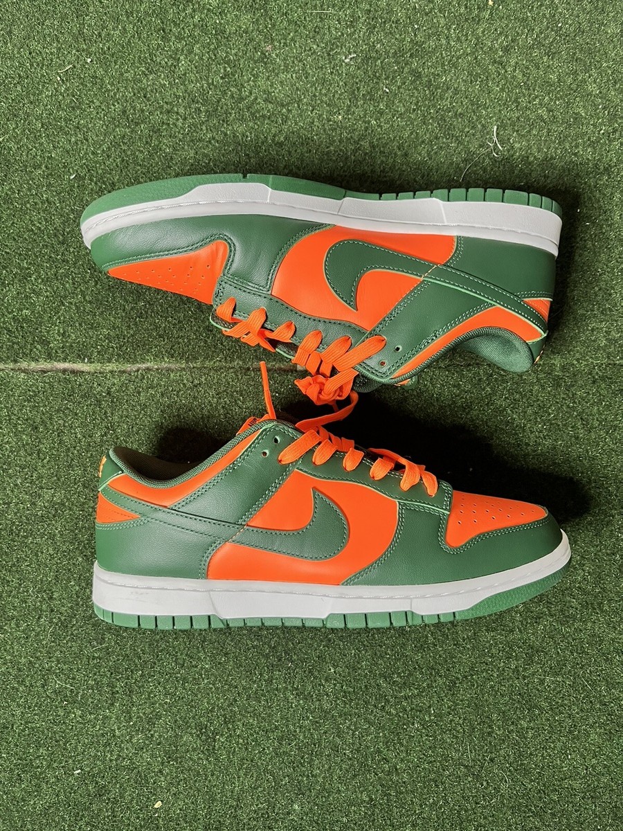 靴 Nike Dunk Low Retro DD1391 300 Nike Dunk Low DD1391-300 Miami Hurricanes Gorge Green Total