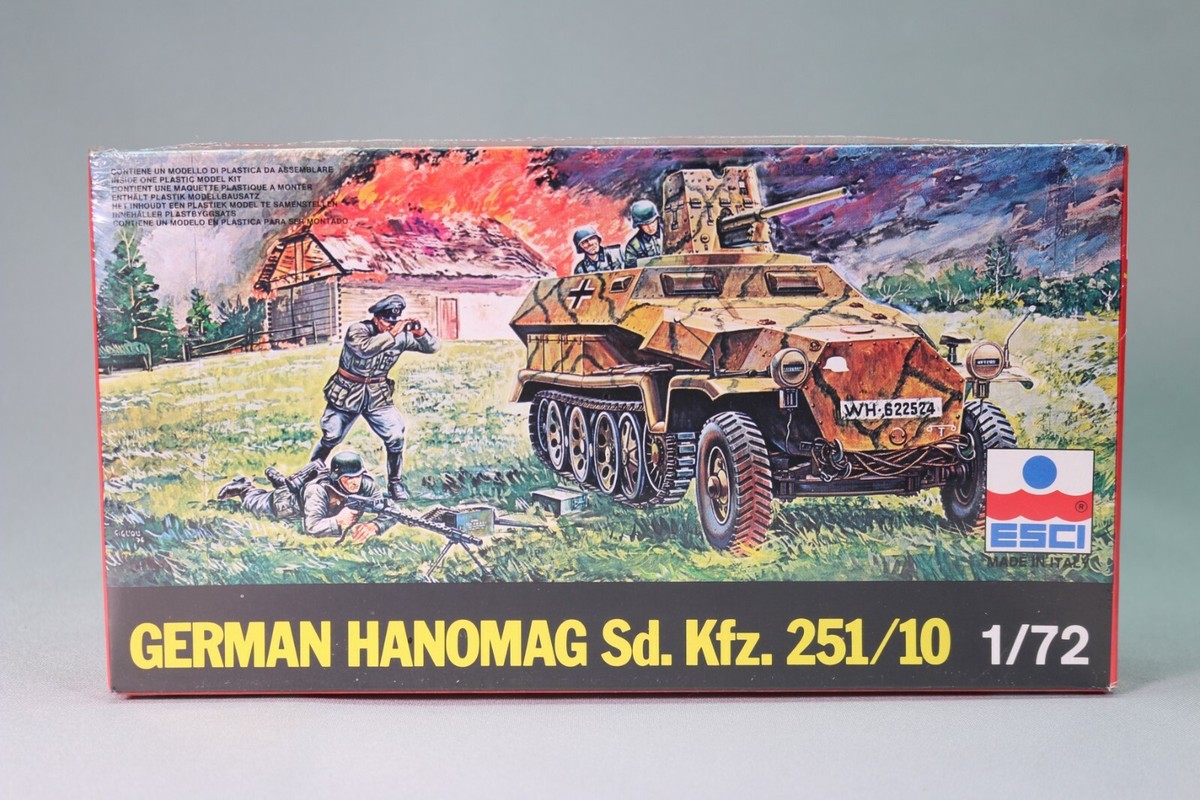 Maquette Esci 1/72 - Hanomag Avec Infanterie Allemande - Rare #8617
