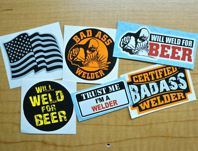 Lettering Décor Decals, Stickers & Vinyl Art WELDER Certified Bad Ass Hard Hat Decals Funny Helmet Stickers - 2 PACK Fish Décor Decals, Stickers & Vinyl Art - Foto 7