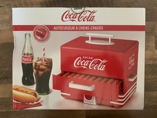 Nostalgia Coca-Cola Hot Dog Steamer, Holds 24 Hot Dogs  12 Buns At A Time 