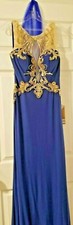 Aspeed Women's Illusion Teardrop Neckline Jersey Dress Prom Dress Floor Length M