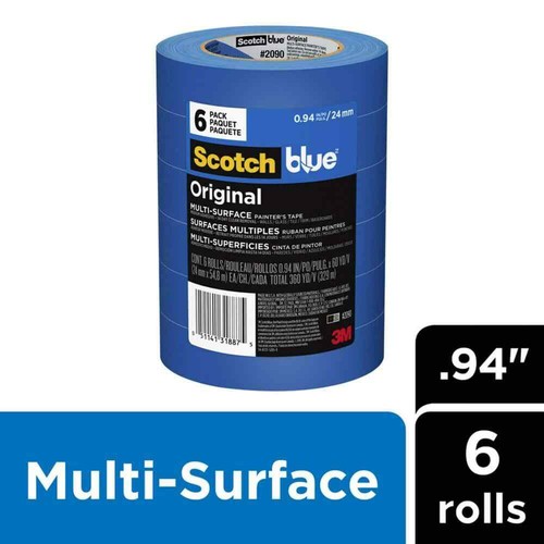 ScotchBlue 0.94 In. x 60 Yds. Multi-Surface Painter's Tape (6 Rolls)