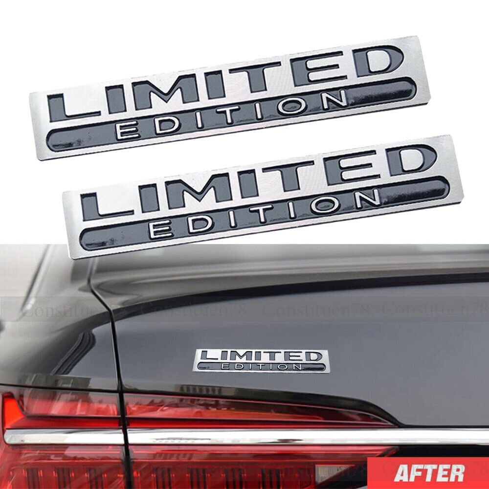 Gold Limited Edition Logo Emblem Badge - Metal Decal Sticker For Car (1.8cm X 7.5cm)