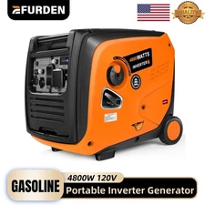 Efurden 4800W Portable Gas Inverter Generator Quiet RV Ready&Home Backup Paralle