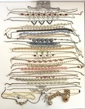 Vintage Mid-century Necklace Lot Of 33. Some Signed Trifari Ciner Marvella Etc