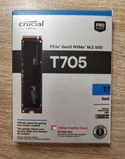 Crucial T705 1TB SSD PCIe Gen5 NVMe M.2 NUOVO SIGILLATO🔥✅ VELOCE🚚