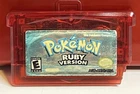 Pokémon Ruby Version GBA Authentic OEM Cartridge Working – Cracked Shell