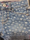 Girls Sz 2T Denim Heart Cuffed Shorts With Tie Butterfly Top — photo 3