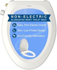 Clear Rear Elongated Bidet Toilet Seat Dual Nozzle Adjustable R025