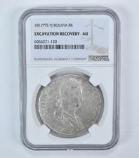 1817 PTS PJ Bolivia 8 Reales Scavo Recupero AU NGC *6020