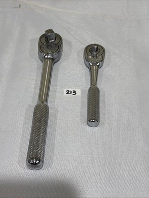 Vintage Indestro USA Ratchet Set 3/8 6272 & 1/4 6072 Reversible Great Condition