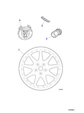 Jaguar Genuine Road Wheel Badge Emblem Decorative Decal Overlay MJB6249AA