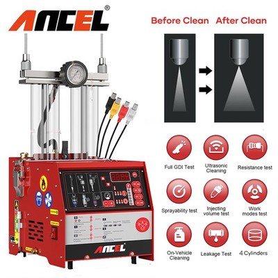 ANCEL AJ400 KFZ Ultrasonic Fuel Injector Cleaner Tester For GDI TSI Injector