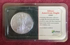 2008 America Eagle Walking Liberty 1 oz Silver Dollar Coin Uncirculated Toning