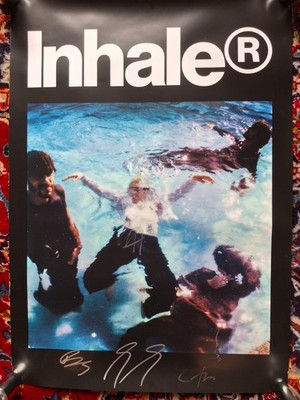 INHALATOR OPEN WIDE ROT/WEISS SPLATTER VINYL LP UND BAND SIGNIERTE KARTE...NEU/VERSIEGELT
