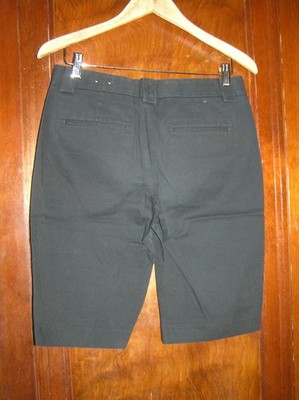 EXPRESS DESIGN STUDIO BLACK BERMUDA SHORTS EDITOR SZ 4 COTTON & SPANDEX 0326