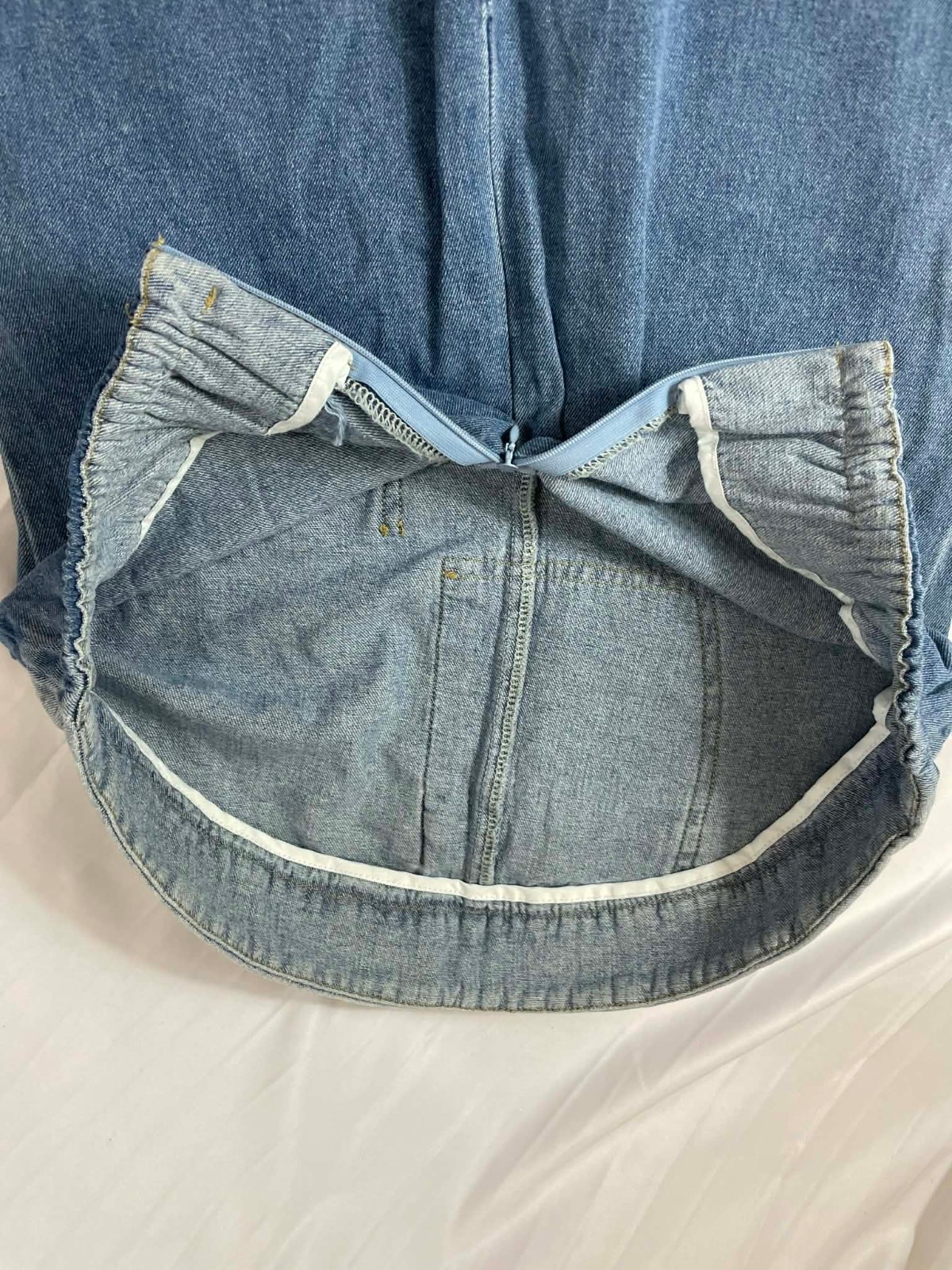 Denim Patchwork Jumpsuit - Strapless Designer-Sty… - image 16